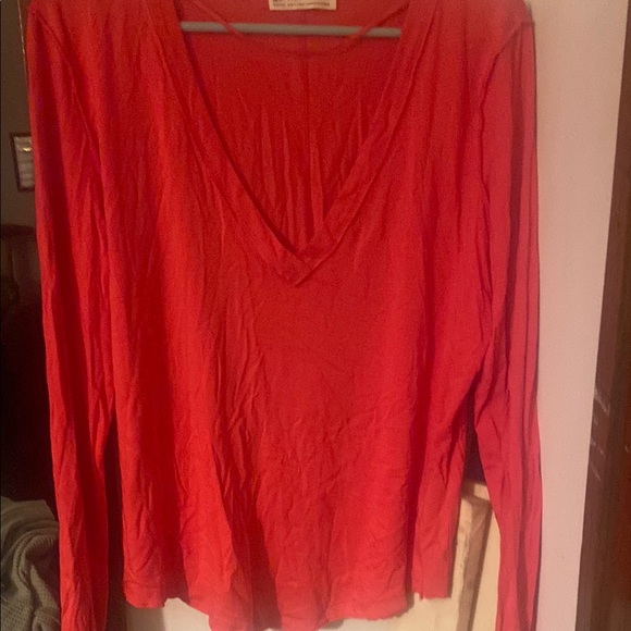 We The Free Orange Long Sleeve Relaxed Blouse - Picture 1 of 2